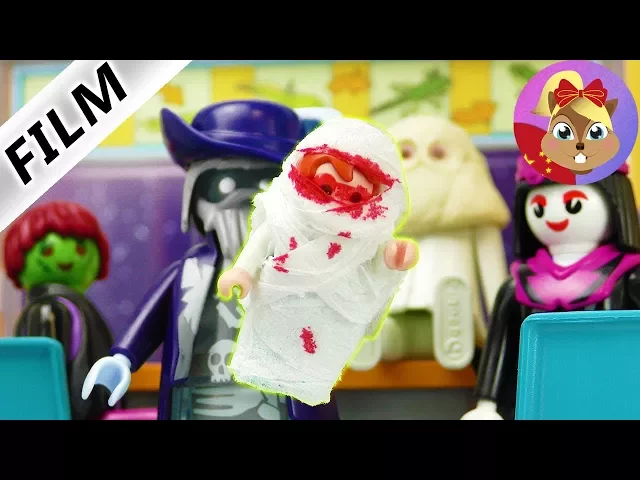 摩比游戏 playmobil 万圣节吓人整蛊学校 艾玛邀请朋友一起参加派对